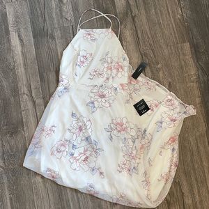 Blooms for You Pale Blush Floral Print Maxi Dress size large